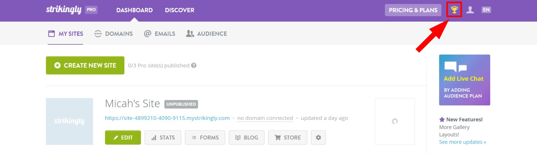 Image taken from Strikingly Product Image taken from Strikingly Product